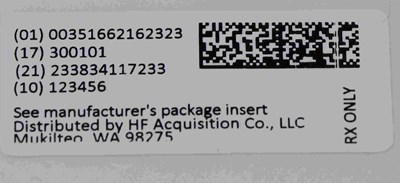 SERIALIZED RFID POUCH LABELING - 51662 1623 2 SERIALIZED RFID LABELING